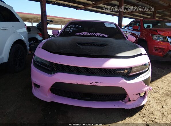 2C3CDXGJ9JH134807 2018 DODGE CHARGER Pink Вид задньої частини салону