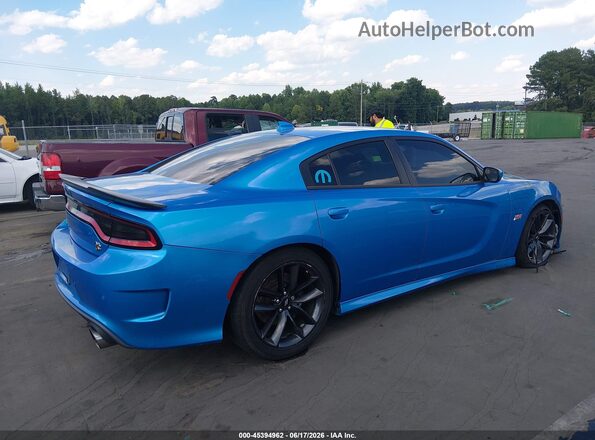 2C3CDXGJ9KH687118 2019 DODGE CHARGER Blue Rear right