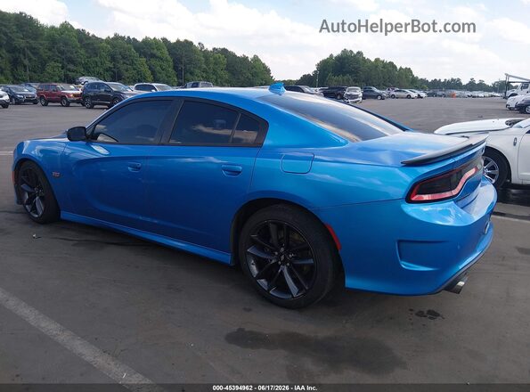 2C3CDXGJ9KH687118 2019 DODGE CHARGER Blue Rear left