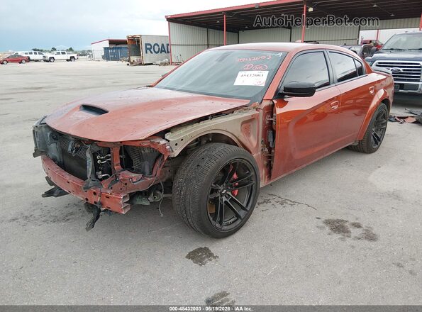 2C3CDXGJ9LH197506 2020 DODGE CHARGER Orange Առջևի ձախ երեք քառորդ տեսարան
