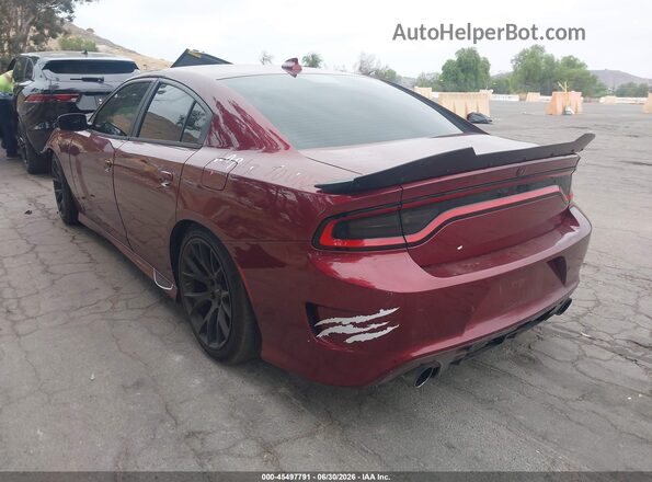 2C3CDXGJXKH756642 2019 DODGE CHARGER Red Trasero izquierdo