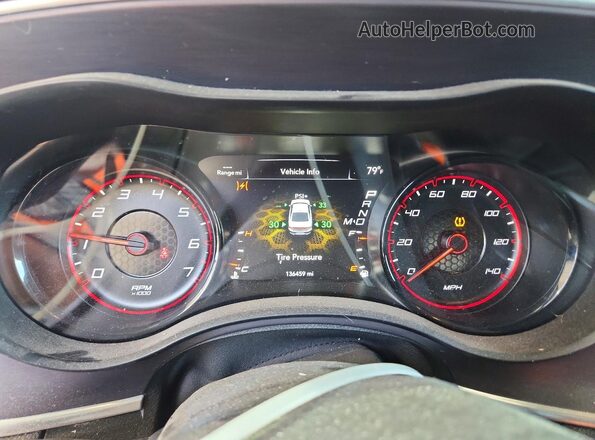 2C3CDXHG0HH504085 2017 DODGE CHARGER Gray ხელსაწყოთა პანელის ხედი