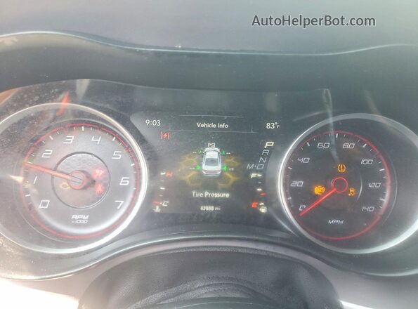 2C3CDXHG0KH584754 2019 DODGE CHARGER White Вид щитка приладів