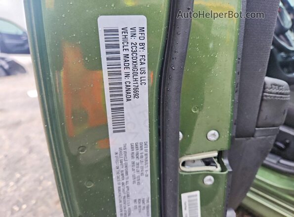 2C3CDXHG0LH176692 2020 DODGE CHARGER Green VIN კოდის სტიკერის ხედი