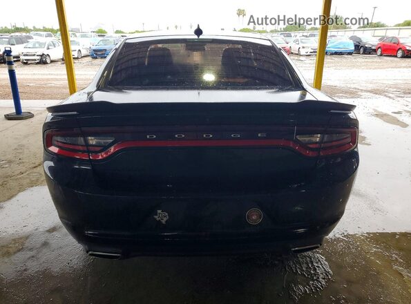 2C3CDXHG1GH319218 2016 DODGE CHARGER Black Вид ззаду