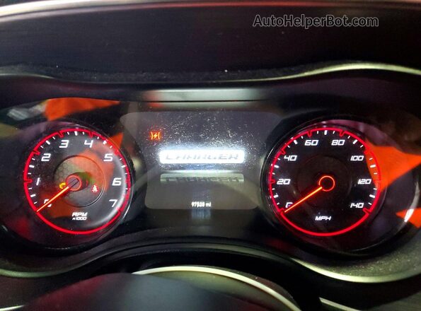 2C3CDXHG1GH319218 2016 DODGE CHARGER Black Вид щитка приладів