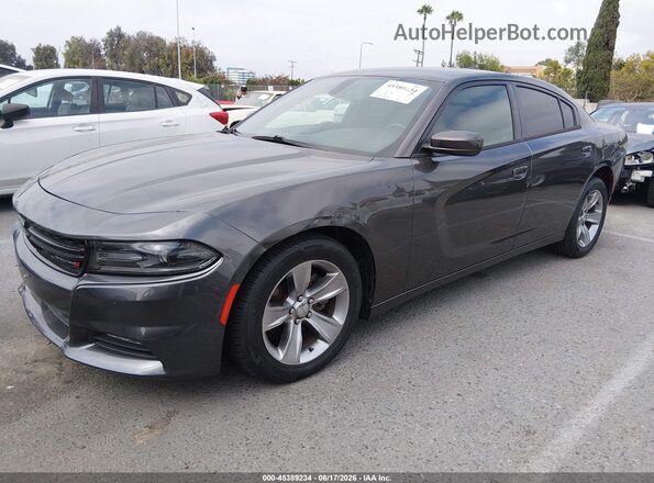 2C3CDXHG1JH176679 2018 DODGE CHARGER Серый Передняя левая четверть