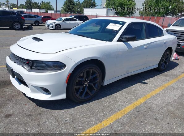 2C3CDXHG1KH603439 2019 DODGE CHARGER White Առջևի ձախ երեք քառորդ տեսարան