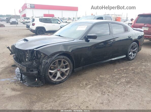 2C3CDXHG1KH662944 2019 DODGE CHARGER Black Առջևի ձախ երեք քառորդ տեսարան