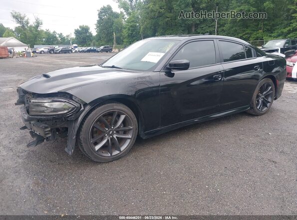 2C3CDXHG1MH640218 2021 DODGE CHARGER Black Передня ліва чверть