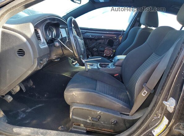 2C3CDXHG2KH608987 2019 DODGE CHARGER Черный Вид салона спереди