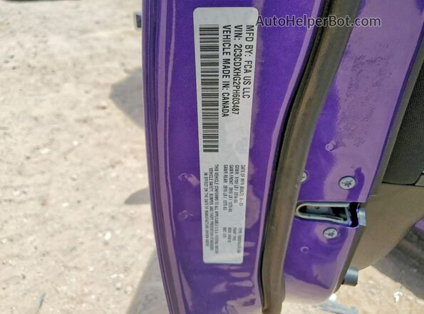 2C3CDXHG2PH603487 2023 DODGE CHARGER Purple Вид підкапотного простору
