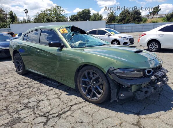 2C3CDXHG3KH545253 2019 DODGE CHARGER Green წინა მარჯვენა