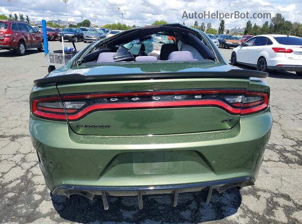 2C3CDXHG3KH545253 2019 DODGE CHARGER Green უკანა ხედი