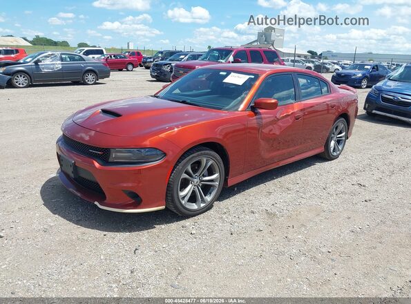 2C3CDXHG3MH519142 2021 DODGE CHARGER Orange Front left