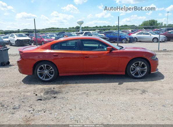 2C3CDXHG3MH519142 2021 DODGE CHARGER Orange Rear interior view