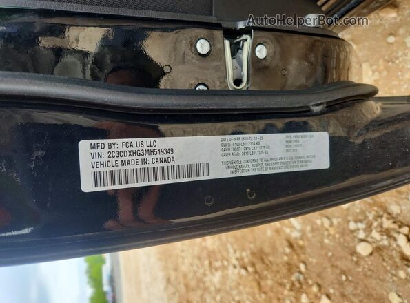 2C3CDXHG3MH519349 2021 DODGE CHARGER Black Շարժիչի բաժամունքի տեսք