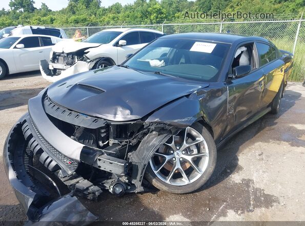 2C3CDXHG3PH575392 2023 DODGE CHARGER Gray Առջևի ձախ երեք քառորդ տեսարան