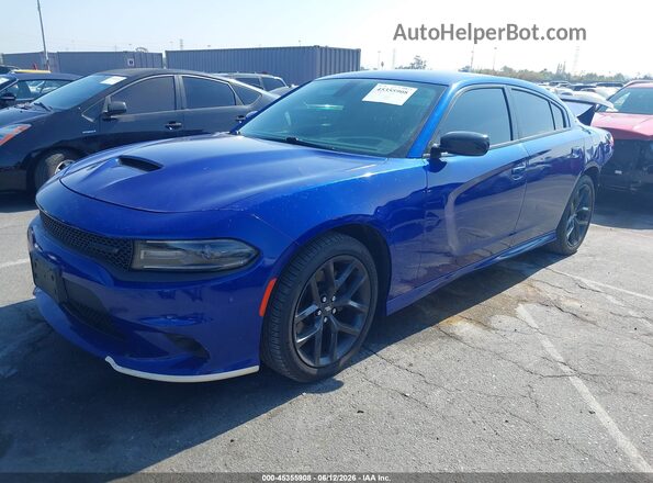 2C3CDXHG4LH157806 2020 DODGE CHARGER Blue Передня ліва чверть