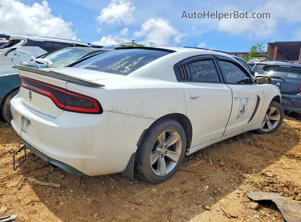 2C3CDXHG5GH332585 2016 DODGE CHARGER Белый Задняя правая четверть