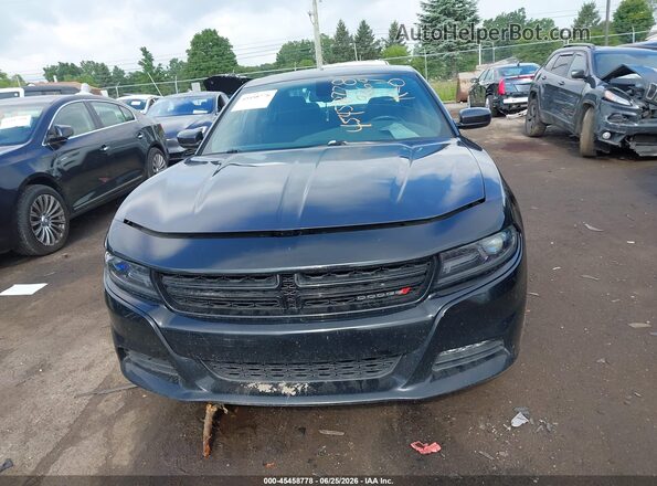 2C3CDXHG5HH569269 2017 DODGE CHARGER Black წინა პანელის ხედი