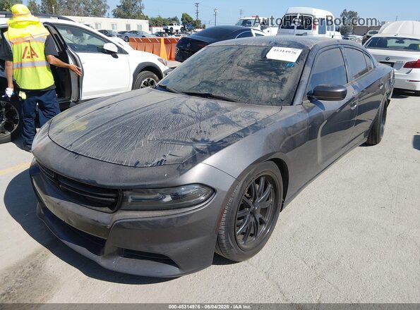 2C3CDXHG5JH133995 2018 DODGE CHARGER Gray Front left