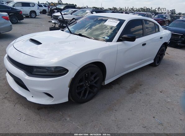 2C3CDXHG5MH565443 2021 DODGE CHARGER White Առջևի ձախ երեք քառորդ տեսարան