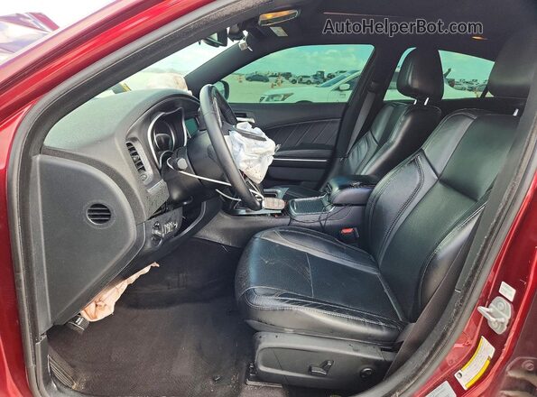 2C3CDXHG6JH113917 2018 DODGE CHARGER Maroon Vista interior delantera