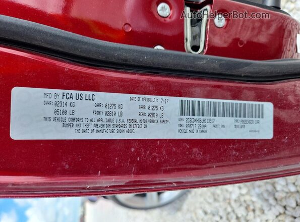 2C3CDXHG6JH113917 2018 DODGE CHARGER Maroon Vista del compartimento del motor