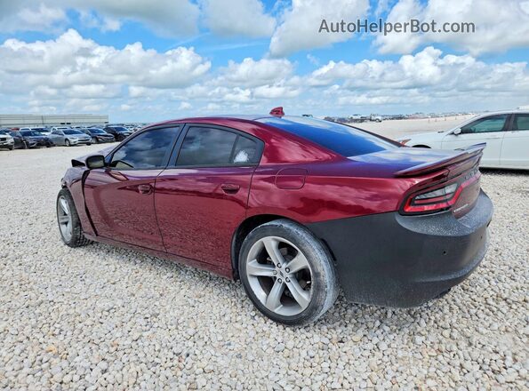 2C3CDXHG6JH113917 2018 DODGE CHARGER Maroon Trasero izquierdo