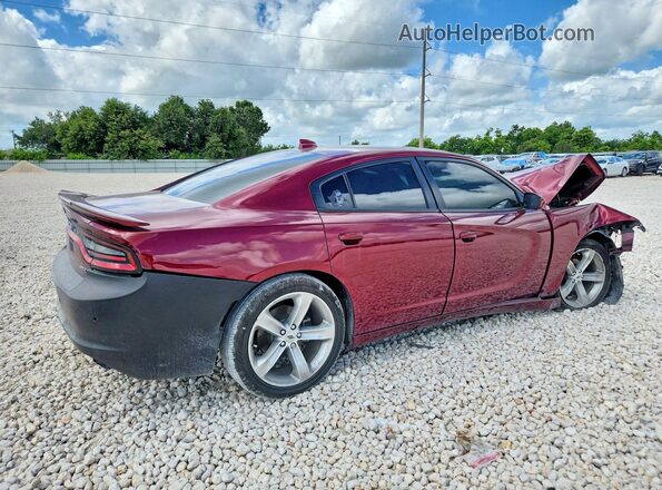 2C3CDXHG6JH113917 2018 DODGE CHARGER Maroon Trasero derecho