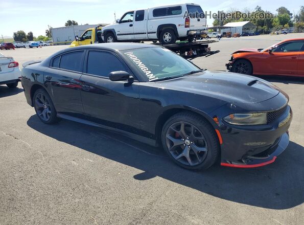2C3CDXHG6KH579056 2019 DODGE CHARGER Черный Передняя правая четверть