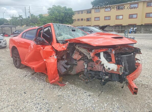 2C3CDXHG6MH557108 2021 DODGE CHARGER Orange Передня права чверть