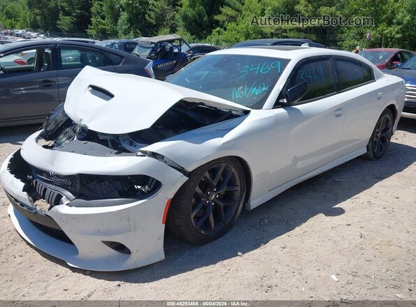 2C3CDXHG6MH603469 2021 DODGE CHARGER White წინა მარცხენა ხედი სამი მეოთხედიდან