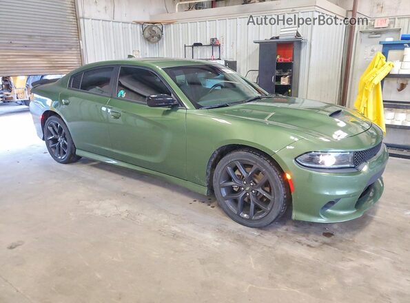 2C3CDXHG6NH270403 2022 DODGE CHARGER Green Передня права чверть