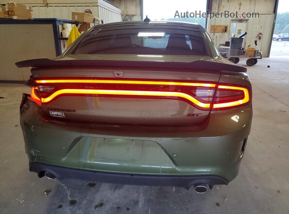 2C3CDXHG6NH270403 2022 DODGE CHARGER Green Вид ззаду