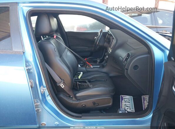 2C3CDXHG7GH242337 2016 DODGE CHARGER Blue Widok wnętrza z przodu