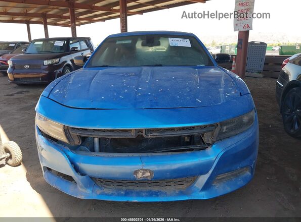 2C3CDXHG7GH242337 2016 DODGE CHARGER Blue Widok z przodu