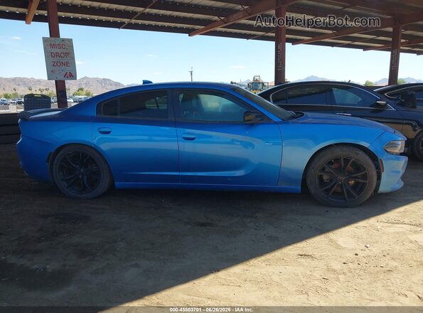 2C3CDXHG7GH242337 2016 DODGE CHARGER Blue Widok wnętrza z tyłu