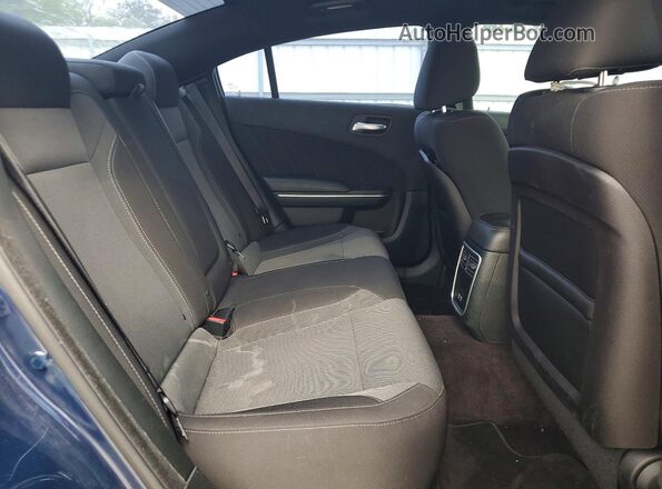2C3CDXHG7GH297435 2016 DODGE CHARGER Blue Вид задніх сидінь