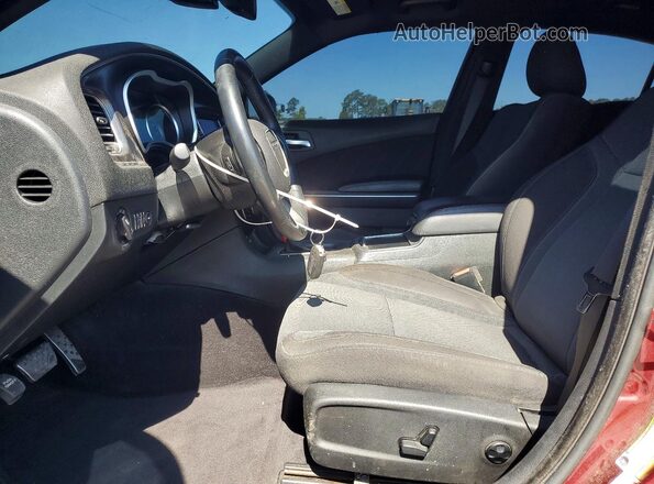 2C3CDXHG7JH166626 2018 DODGE CHARGER Red Вид салону спереду