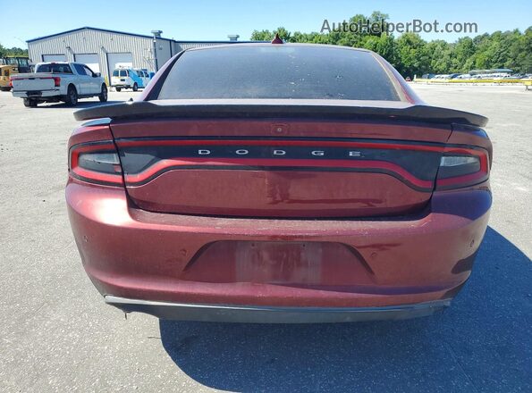 2C3CDXHG7JH166626 2018 DODGE CHARGER Red Вид ззаду