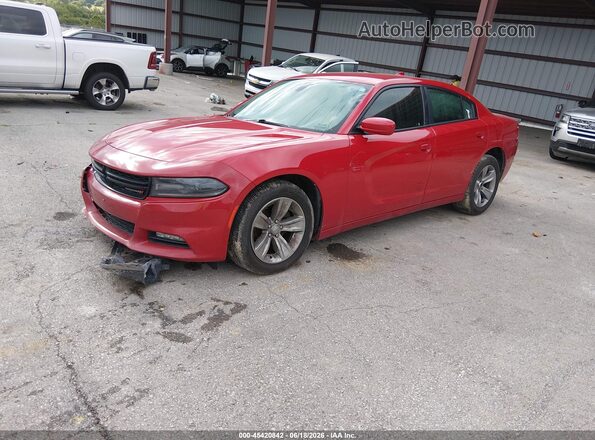 2C3CDXHG8GH346559 2016 DODGE CHARGER Red წინა მარცხენა ხედი სამი მეოთხედიდან