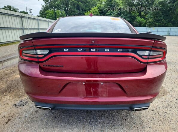 2C3CDXHG8JH218068 2018 DODGE CHARGER Red Вид ззаду