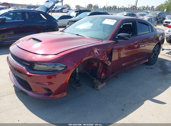 2C3CDXHG8KH545216 2019 DODGE CHARGER Burgundy Front left
