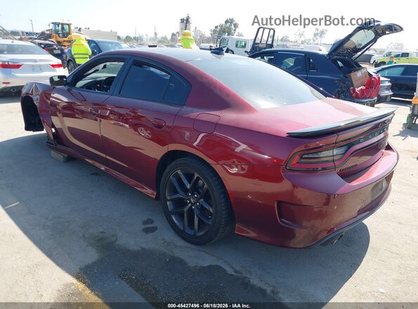 2C3CDXHG8KH545216 2019 DODGE CHARGER Burgundy Rear left