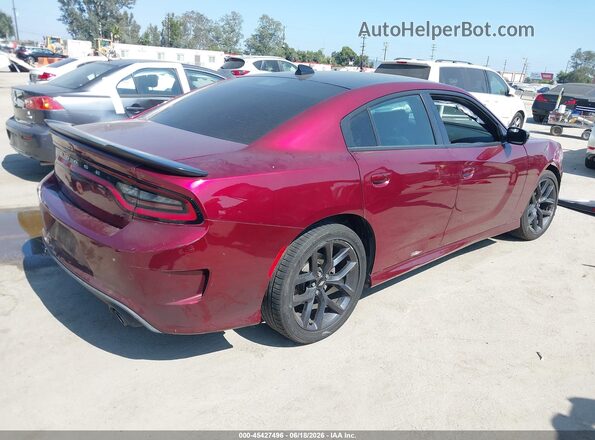 2C3CDXHG8KH545216 2019 DODGE CHARGER Burgundy Rear right
