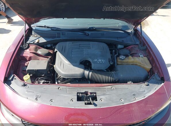 2C3CDXHG8KH545216 2019 DODGE CHARGER Burgundy Rear view