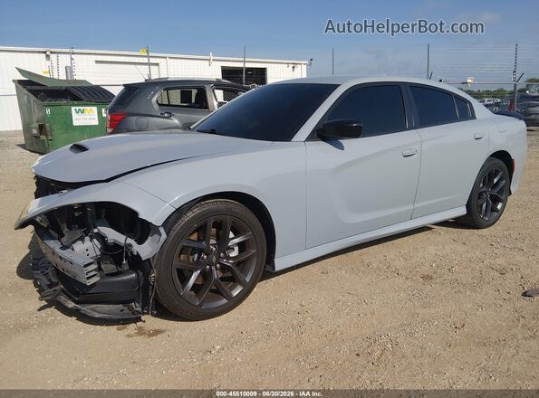 2C3CDXHG8NH240691 2022 DODGE CHARGER Gray წინა მარცხენა ხედი სამი მეოთხედიდან