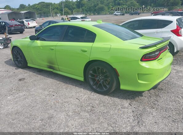2C3CDXHG8PH533879 2023 DODGE CHARGER Зеленый Задняя левая четверть